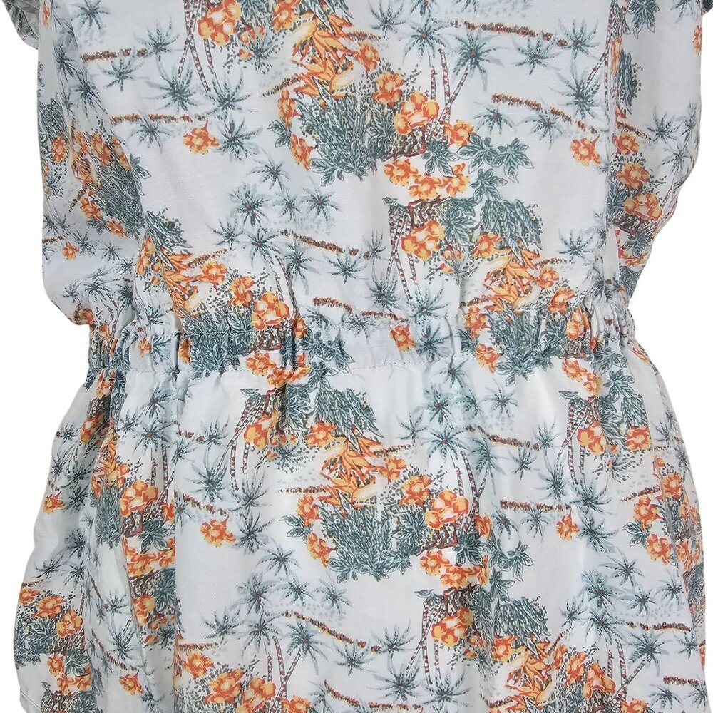 Toad&Co Short Sleeve Blouson Top M Floral Print‎ Lightweight Cottagecore Prairie - Picture 6 of 11